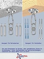 ALECPEA Deckenhaken 400kg Edelstahl 360° Boxsack Hängematte Schaukel – Ansicht 3