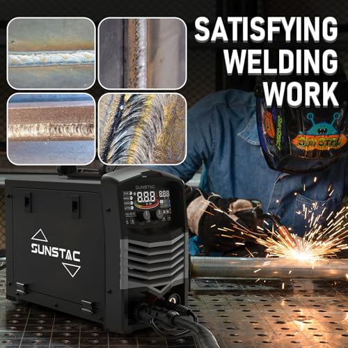 MIG Welder, 180A 110V/220V Gas MIG/Gasless MIG/Lift TIG/Stick 4 in 1 MIG Welding Machine, MIG with IGBT Inverter Synergic Control, Digital Screen Display and Over Loading Protection - Image 5