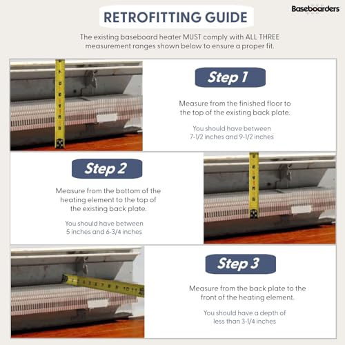 image for Baseboarders Basic Series 4 ft Galvanized Steel Easy Slip-On Baseboard