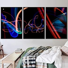 signwin 3 Piece Framed Canvas Wall Art Colorful...
