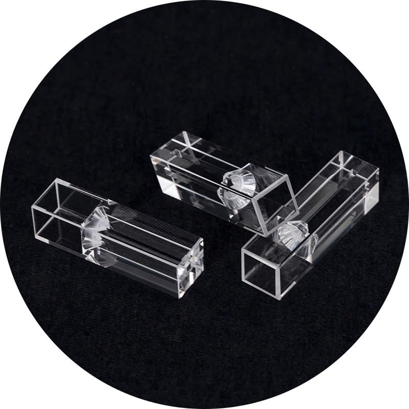Quarz-Mikroküvette für Spektrometer-Tests, 10 mm optische Weglänge, Maße 45 mm x 12,5 mm x 12,5 mm