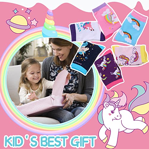 Antsang Children Cotton Crew Socks For Girl Boy Kids Toddler Gift Fashion Cute Cartoon Animal Stocking Stuffer Unicorn Socks 6 Pack (Unicorn-I, 5-8 Years Old) #TOP5