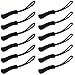 Wisdompro Zipper Pulls, 12 Pack Zipper Pulls for Backpacks, Tents, Trolley cases, Traveling cases, and Jackets - Black