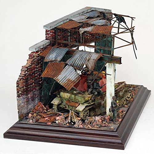 Maquette maison européenne ruines modèle bâtiment miniature puzzle A
