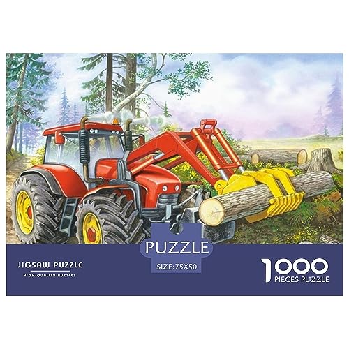 Décor à la maison 1000pcs puzzle 3D bois tracteurs fermes 75x50cm - 2