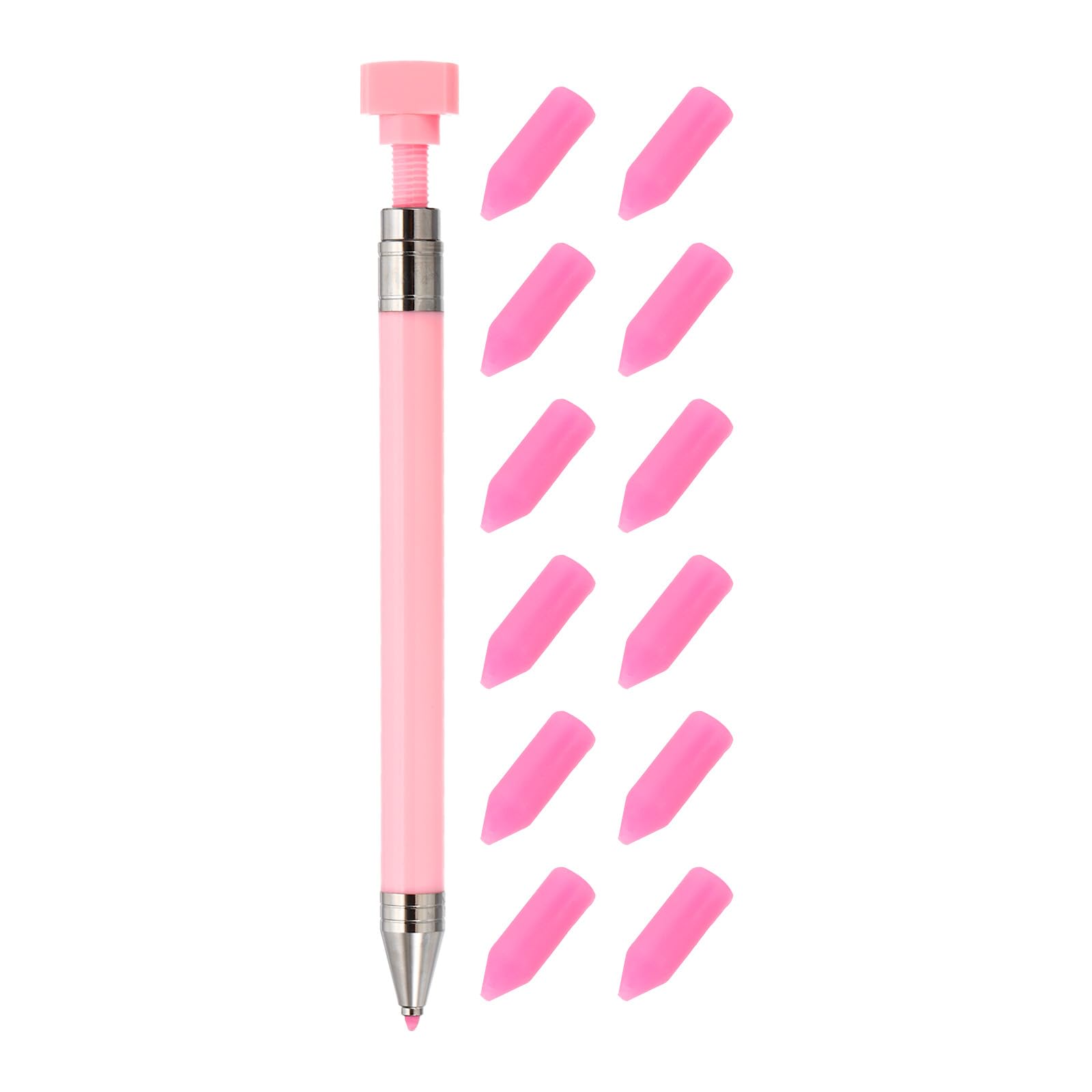 PATIKIL Diamond Art Pen With Fine Point Refillable Wax, 12 Pcs Wax for Art Nail DIY Craft White