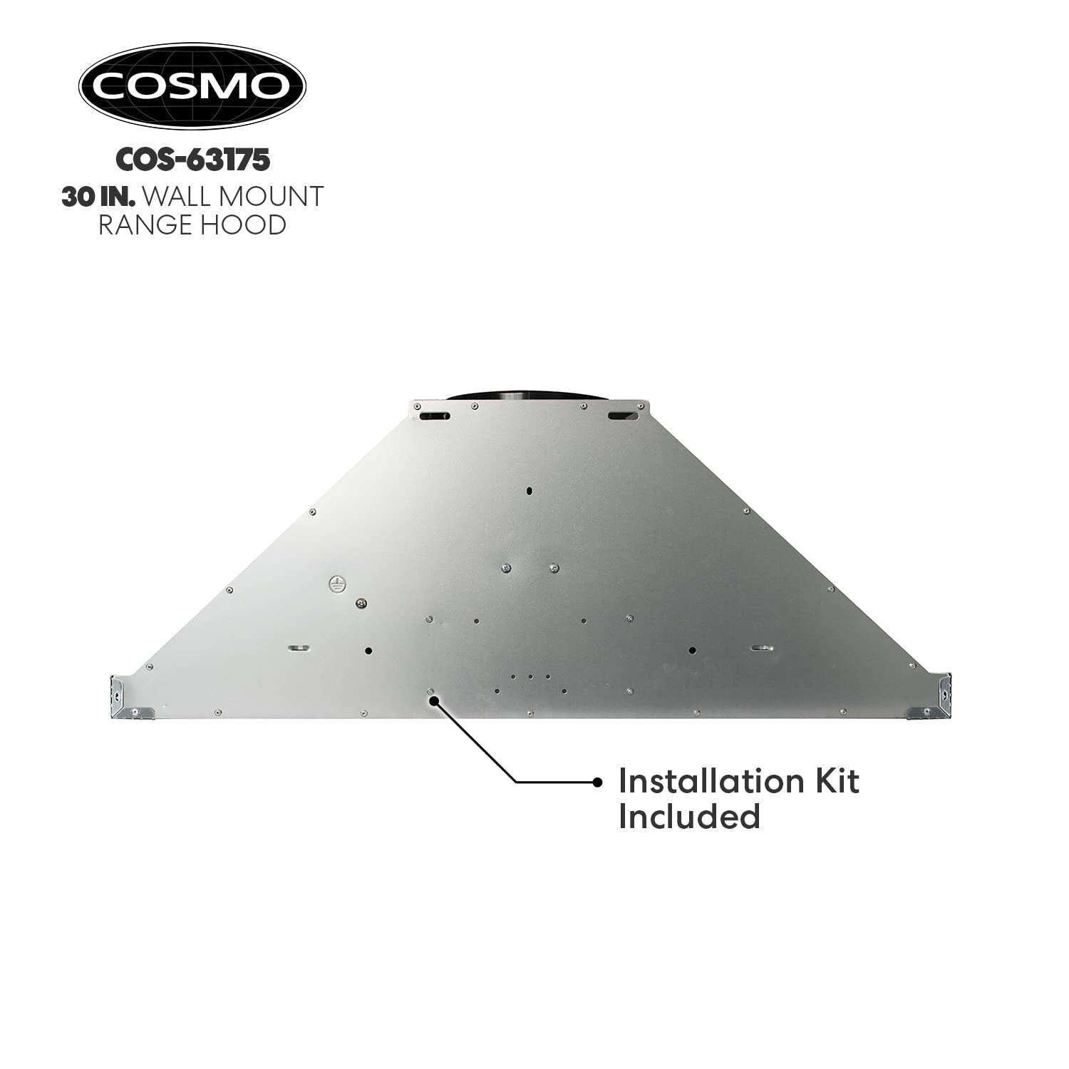 Cosmo 63175 30 in. Wall Mount Range Hood with Efficient Airflow, Ducted