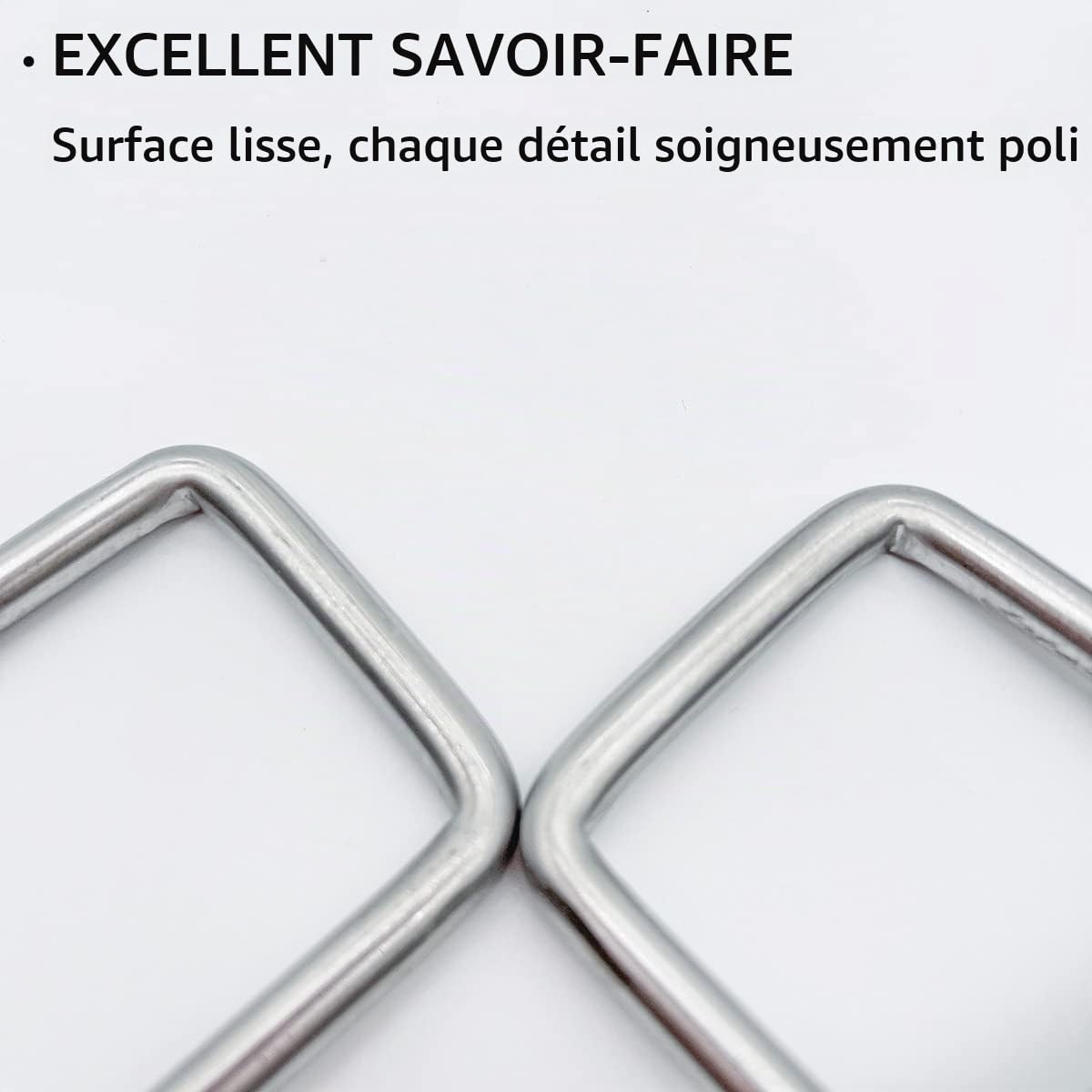 4 Pcs Boulons en U Carrés Acier Inoxydable 304 M8 100x60mm Carré en U Tube avec écrous, plaque de cadre pour Fixation des Tuyaus ou comme Accessoires de Bateau ou de Yacht pour Corde de Boulon