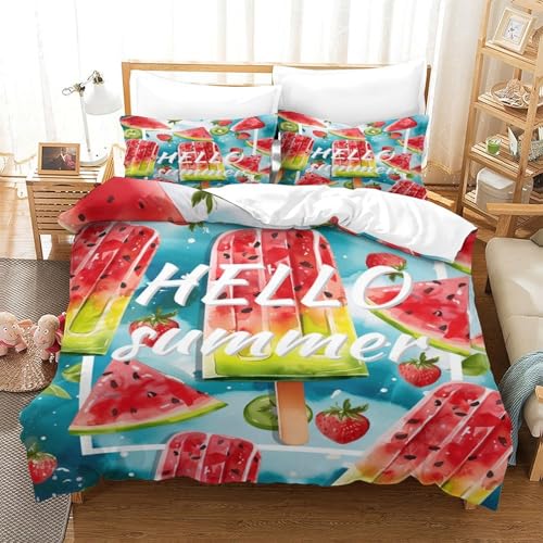 Housse de couette microfibre hypoallergique ultra douce lit simple - 3