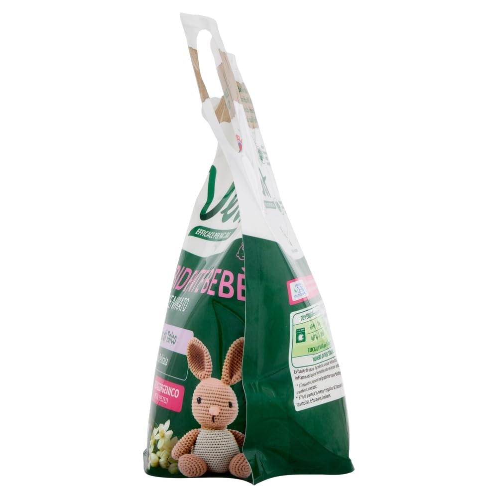 CHANTECLAIR VERT Suavizante concentrado para niños amorbidente Concentrato Bebè Talco Suavizante para ropa infantil – 60 lavados, bolsa de 1200 ml + llavero Beni Culinari