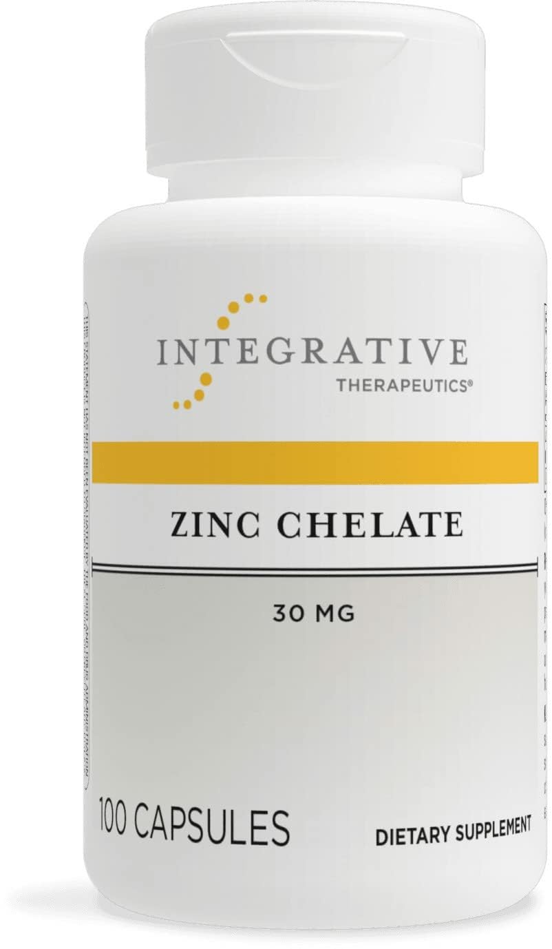 Integrative Therapeutics Zinc Chelate - Antioxidant Support & Healthy Immune Function* - Mineral Supplement for Men & Women - Dairy-Free & Gluten-Free - 100 Capsules (100 Servings)