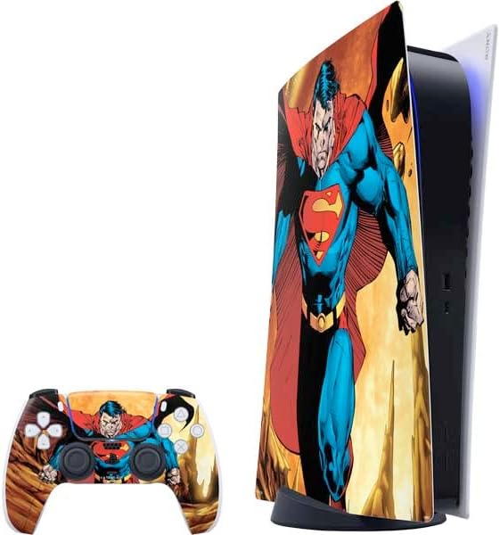 Skinit Decal Gaming Skin Compatible with PS5 Digital Edition Bundle - Officially Licensed DC Comics Superman Adventures of Superman #3 Art by Stephen Segovia Design