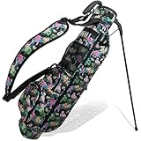GREEN ACTION Sunday Golf Bag with Strap & Stand, Lightweight Golf Stand Bags with Two-Way Divider/Cooler Pocket, Golf Club Bags Holds 5-6 Clubs for Driving Range, Par 3 and Standard Courses Men Women