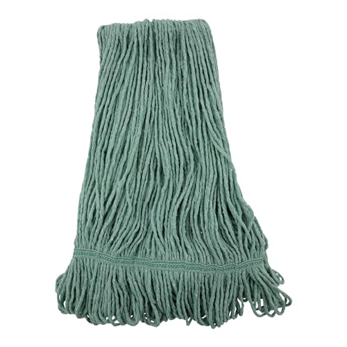 Boardwalk Mop Head, Premium Standard Head, Cotton/Rayon Fiber, Medium, Green, 12/Carton