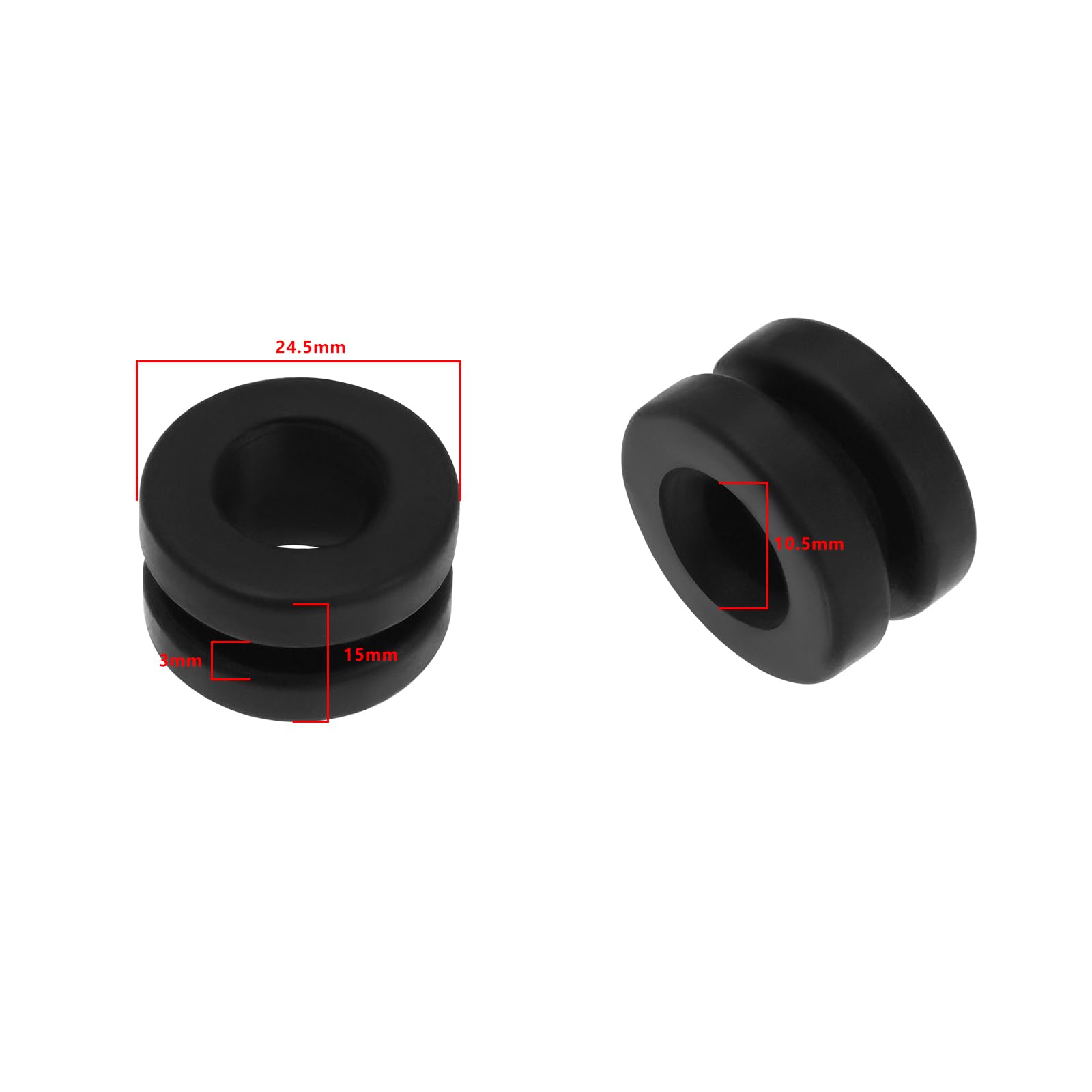 4 szt. Uszczelka gumowa do mocowania obudowy filtra powietrza do samochodu 9814411880 Część zamienna 1422A4 Kompatybilny z Citroenem Kompatybilny z Peugeotem, kolor czarny