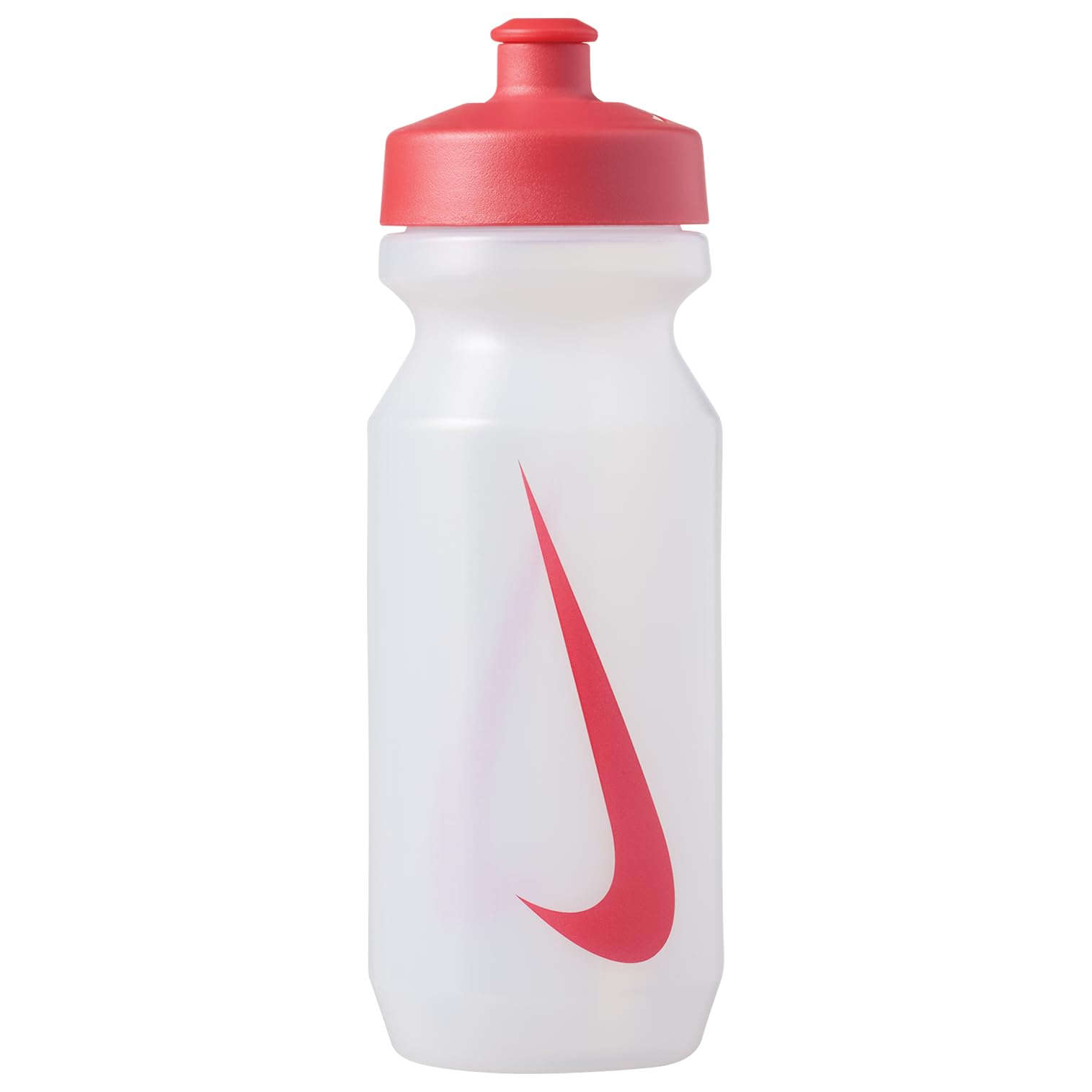 Nike Big Mouth Water Bottle 22oz 650 ml Drinking Bottle Sports Bottle Training Fitness, Clear/Sport Red/Sport Red