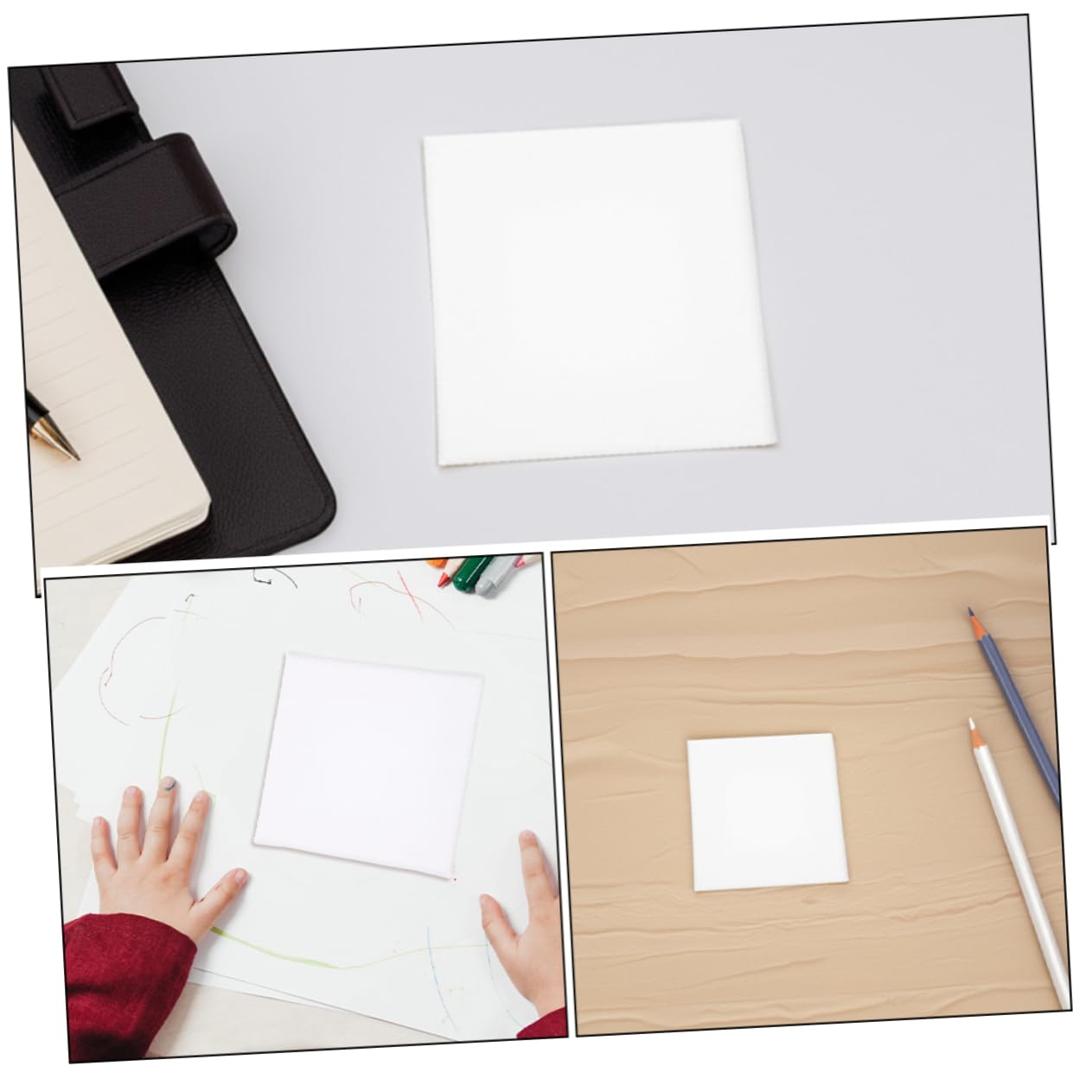 SEWACC 24 Stück Teiliges Mini Kleine Baumwoll Leinwände Leichte Tragbare Malplatten für DIY Kunstprojekte Wiederverwendbar für Zuhause und Reisen