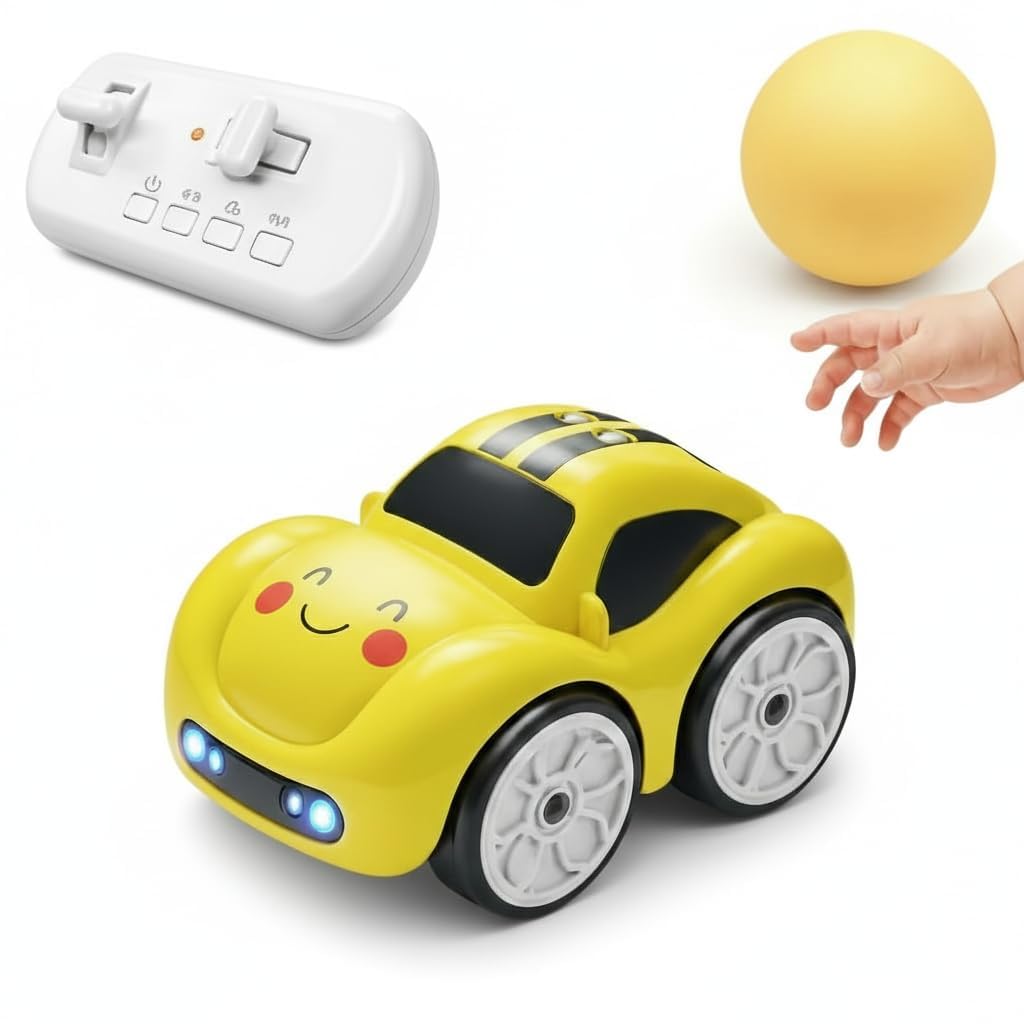 Mini Intelligent Sensor RC Stunt Car for Kids 3-8 Years | 4 Smart Modes – Line Following, Gesture Control, Object Chase & Obstacle Avoidance | Rechargeable Cartoon Toy Car with Music & LED Lights-image-14