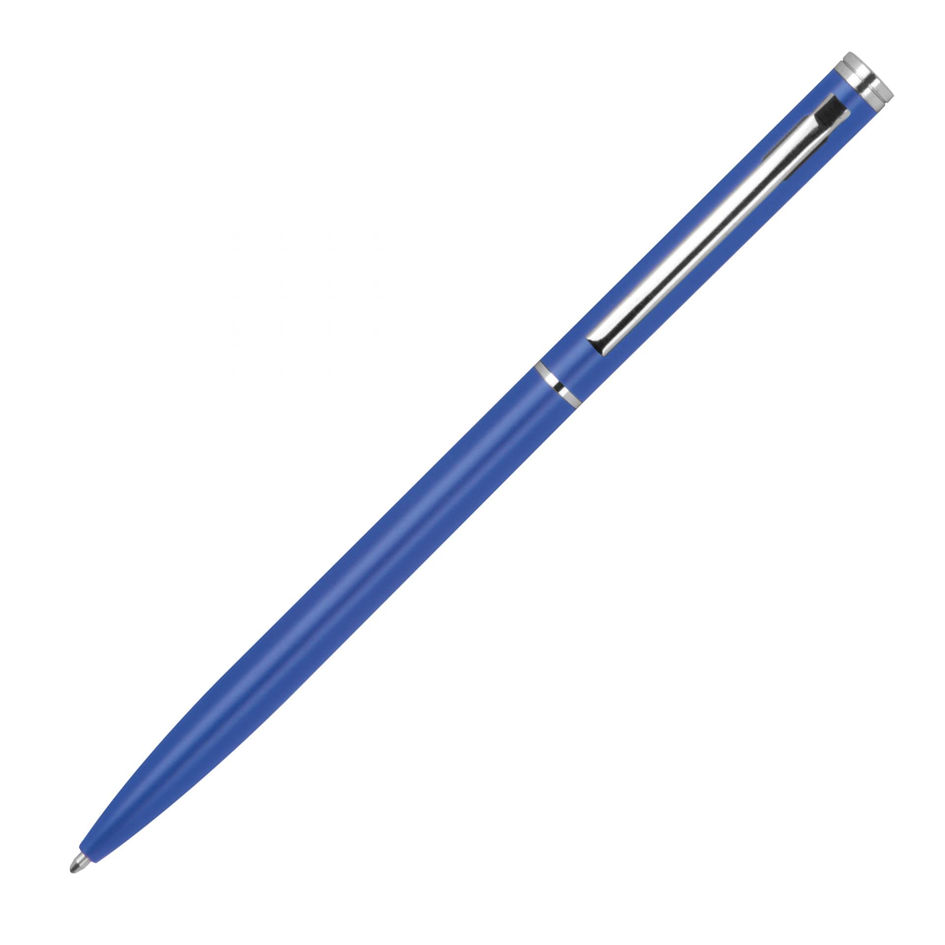 50x Juwelier Schönschmied Eleganter Drehkugelschreiber mit Gravur Metall | Wunschravur auch Emojis | Perosnalisierter Kugelschreiber | versch. Farben | schlanke Form (Blau, 50 Stück)