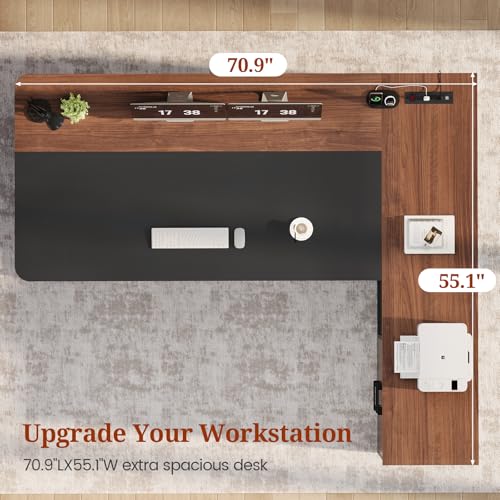 L shaped executive office desk
