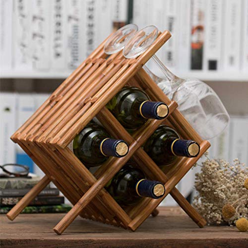 Soporte para vino de madera para 10 botellas miniatura 3