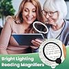 Lupa Sin Manos con Luz para Lectura, Lupa de Cuello 10X con Luz para Trabajo de Cerca con Lente de Vidrio Real, Cuello Flexible para Baja Visión en Adultos Mayores 8