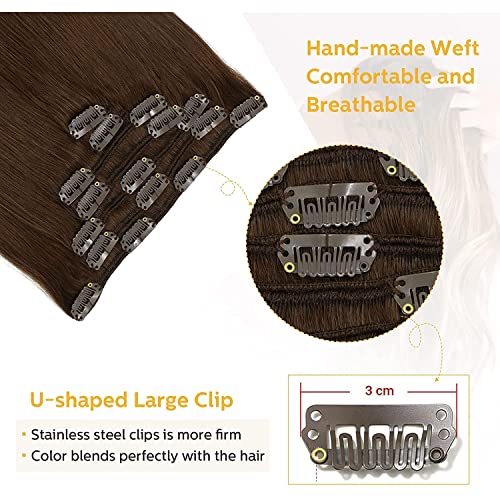 Image of Women Hair Extension Long Wavy Brown 18 To 20 Inches Hairpiece With 5 BB Clip /Hair Extension for Women Party /Halloween /Christmas