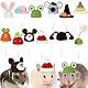 Silkfly Mini-Hüte für Schlangen, Kleintiere, Meerschweinchen, Ratten, Eidechsen, Hamster, Bartagamen, niedliche kleine Haustiermützen, Urlaubs- und Party-Kostüm-Zubehör, 12 Stück