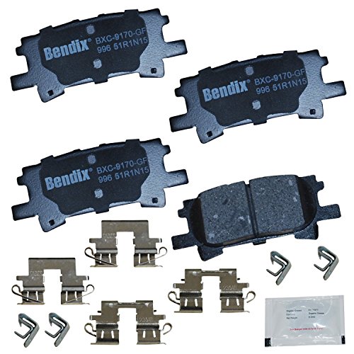Image of Bendix Priority1 CFC996 Ceramic Rear Brake Pads for Lexus RX330 2006-2004, RX350 2009-2007, RX400h 2008-2006, Toyota Highlander 2007-2004