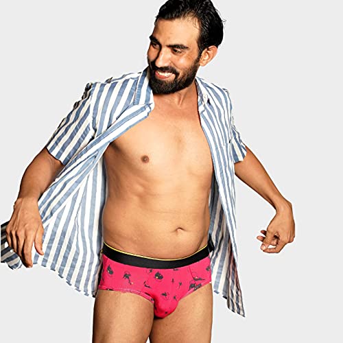Image of Bummer Printed Briefs for Men | Solids Micro Modal Fabric Feels Soft & Cozy | 4 Way Stretch Adaptable to Body Shape with Super Soft Waistband | Pack of 2
