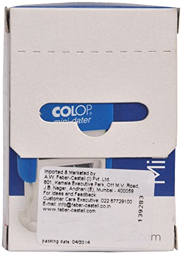 Image of Colop S 120 (MINI DATER) Self Ink Stamp Blue body, Blue Pad