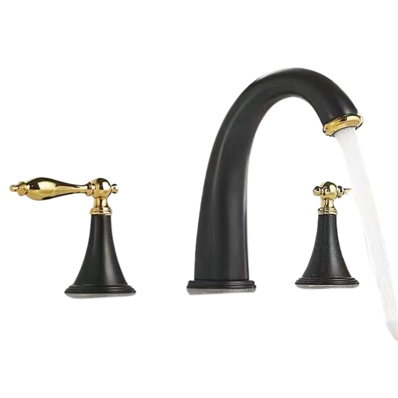 Lpacxbyd Color 5 Two Handle Faucet Basin Faucet 3 Holes Dual Control Bathroom Sink Deck Mounted Cold Hot Vintage Mixer Taps Bathtub(,G1/2In)