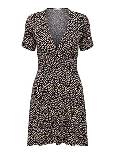 ONLY Damen Onlverona S/S Short Dress JRS Noos, Pumice Stone/AOP:ero Dots, S