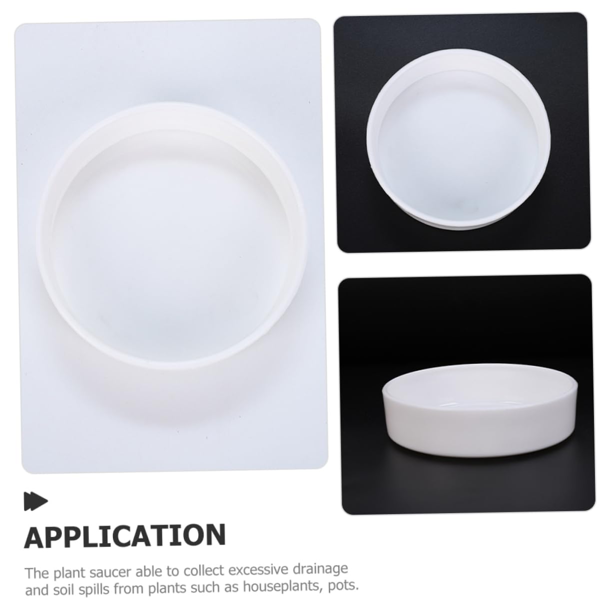 INOOMP 12Pcs Clear Plastic Plant Tray Plant Drip Saucers for Use for Flower Pots Collects Excess Water Spills Compatible with Pot Styles