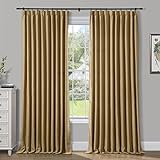 ChadMade Pinch Pleated Curtain 100W x 84L Inch Solid Thermal Insulated Blackout Patio Door Panel Dra