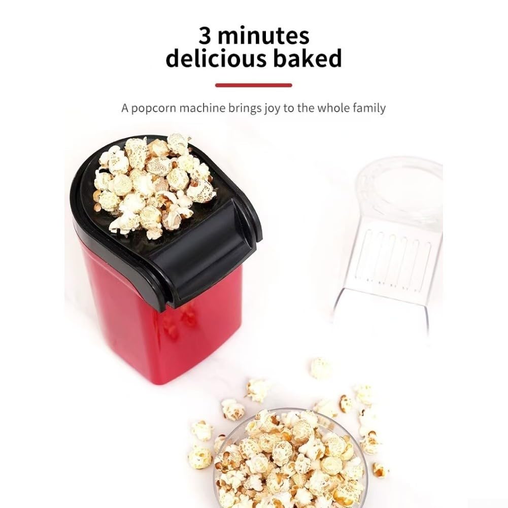 Elektryczny kompaktowy przyrząd do robienia popcornu w stylu retro, kolor