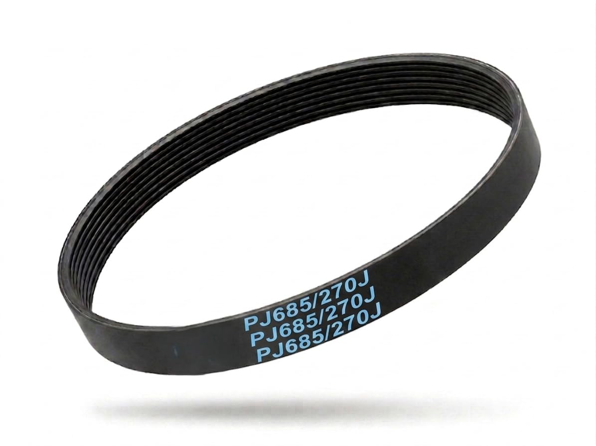 ISF Treadmill Motor Belt (High-Performance Rubber) | Replacement Motor Belt for Fitness Running Machine/premium quality belt For Tredmil (Size270J PJ685) Black Colour Set Of 1 Pcs-image-5