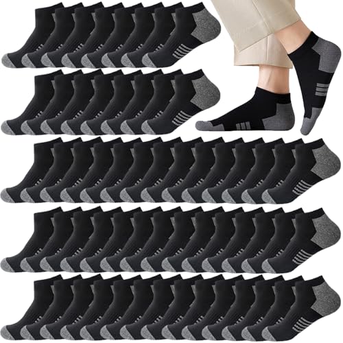 Image of 12-30 Pairs Low Cut Ankle Socks for Men Thin Breathable Casual No Show Athletic Socks Bulk