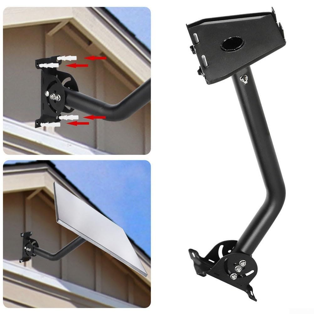 Kit d'adaptateur de poteau pour Starlink pour montage mural de toit Gen 3 en acier inoxydable noir connecteur coudé droit pour une installation sûre et stable et un positionnement optimal du signal en