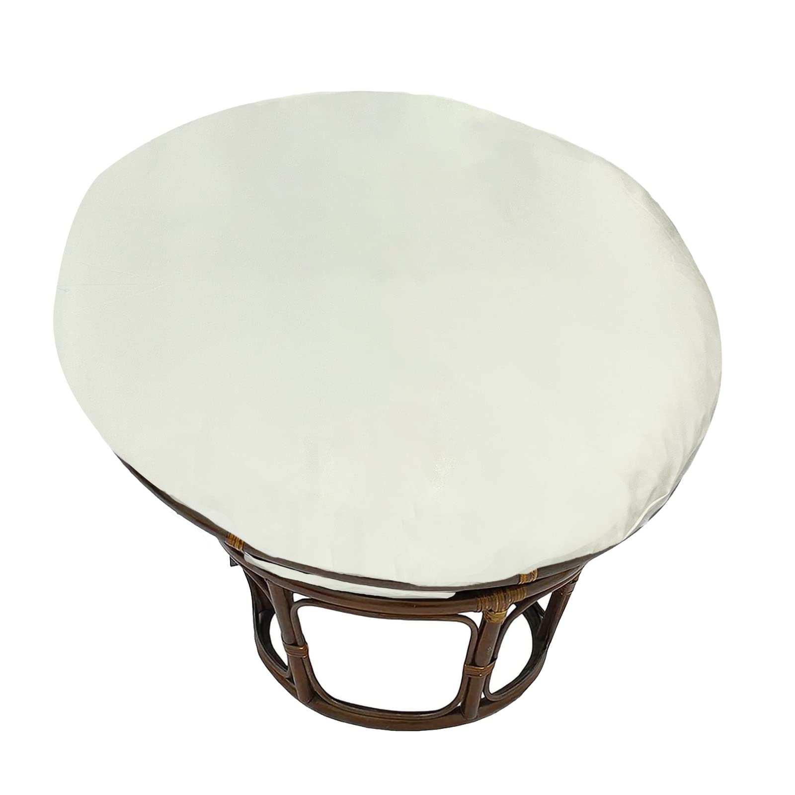 TDHLW Papasan Chair Cushion Covers Only,Round Egg Chair Cushion Slipcover Only,Swing Chair Cushion Replacement Covers,Washable Papasan Cushion Covers,for papasan round chair cushion,cream,130 * 130CM