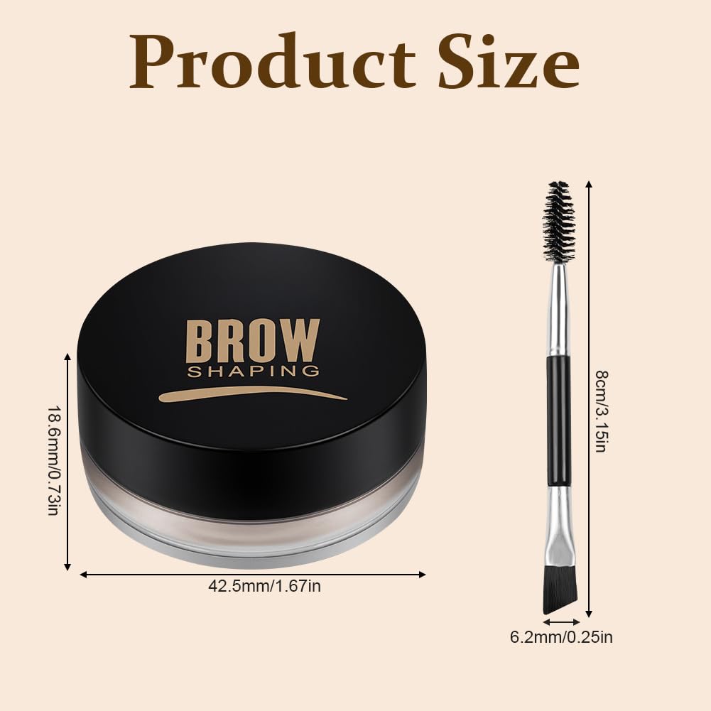 LOPHE Gel Fijadora de Cejas, Crema de Cejas 4,5g, Pomada de Ceja de Larga Duración con Cepillo, Eyebrow Gel para Maquillaje con Efecto Laminado Instantáneo,Pegamento de Ceja Sin Residuos Marrón Oscuro — view 2