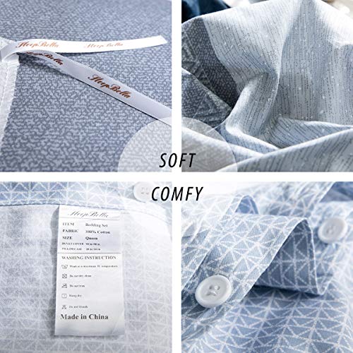 Image of SLEEPBELLA Duvet Cover Twin Set 600 Thread Count Cotton Bedding Set (Twin, Greekn-lump)