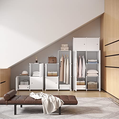 Armadio In Tessuto Alightup 5 Livelli - 110x45x175 Cm, Grigio, Per Camera Da Letto - Foto 6