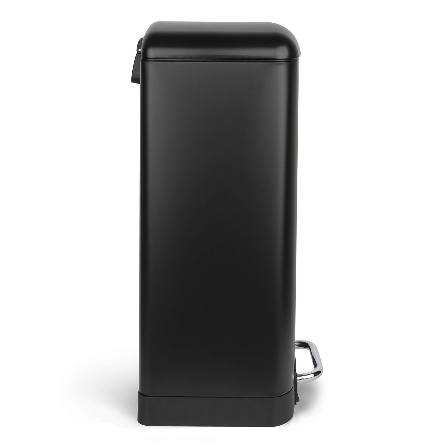 Les Collectors Kosz na śmieci z pokrywką, metal, czarny, 30 l