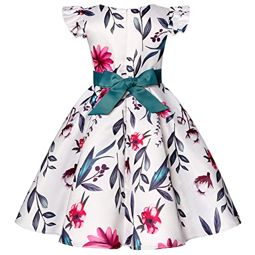2-9T Girls Flower Dress Ball Gown Party Pageant Prom Floral Dresses2