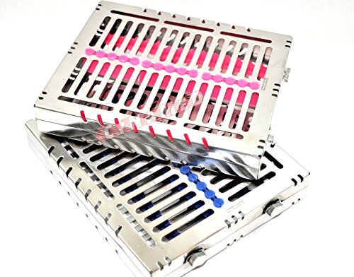6 German Dental Autoclave Sterilization Cassette Tray for 15 Instrument 8.25x7.25x1.25