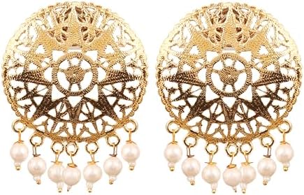 Touchstone - Orecchini da donna in stile indiano Bollywood, realizzati
