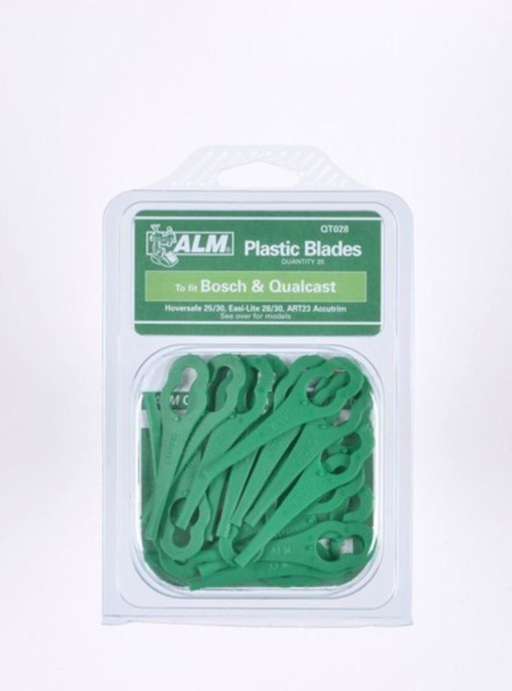 2XAlm Qt028 Qualcast Easi-Lite 28/30 Bosch Lawnmower Plastic Blades X 20Pk