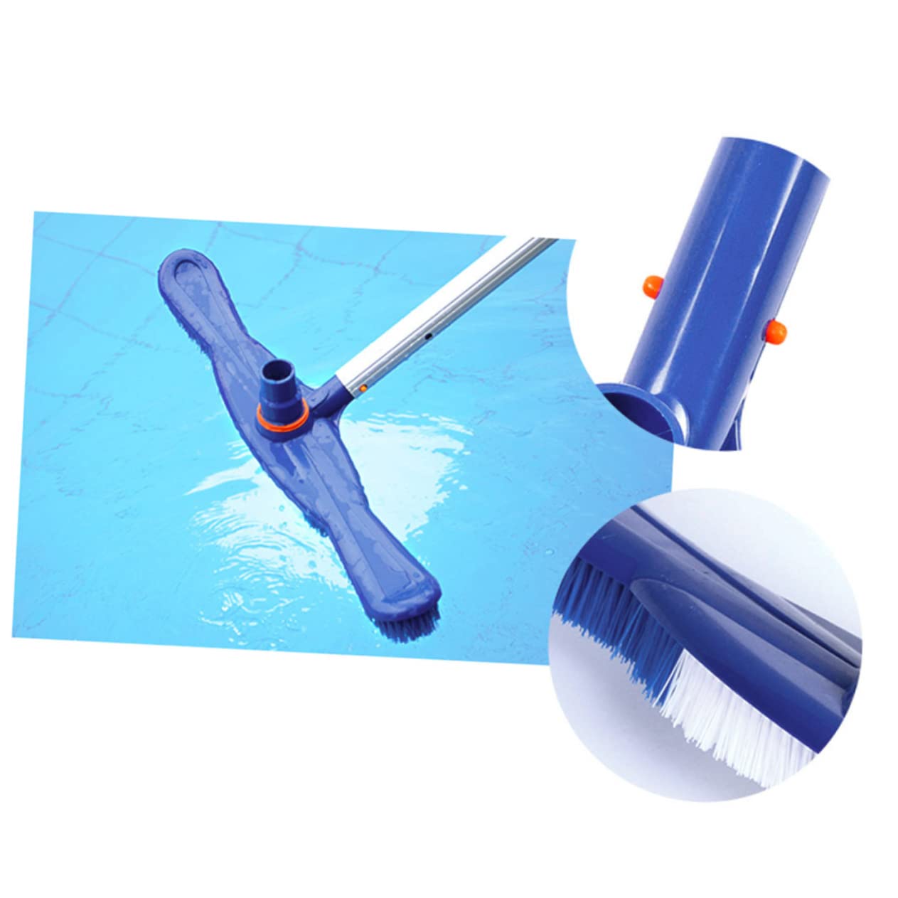 VANZACK Spazzola per Piscina 20 Pollici Setole Rigide in Plastica Spazzola per Pulizia Pareti e Pavimenti Resistente Adatta per ed Esterno 1 Pezzo