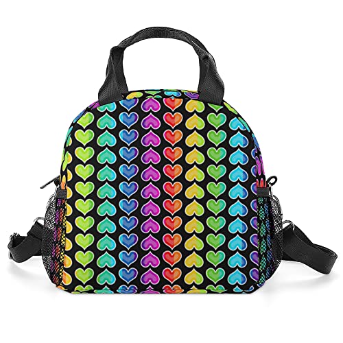 Yrindyiz Love Heart Lunch Box, Reusable Insulated Lunch Bag With Shoulder Strap Cooler Tote Box Meal Prep For Office Work Picnic Travel (Love Heart) #TOP1